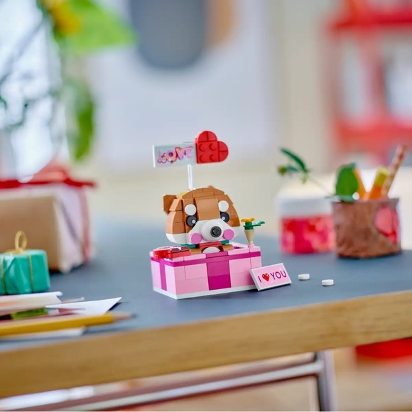 LEGO Limited Edition Love Heart Chocolate Gift Box-Shiba Inu #40679, 158 Pcs,NIB - Picture 3 of 16